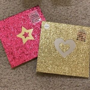 2x LOT CAI Red & Gold Glitter Eyeshadow Palette 30